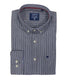 Chemise rayé bleu marron